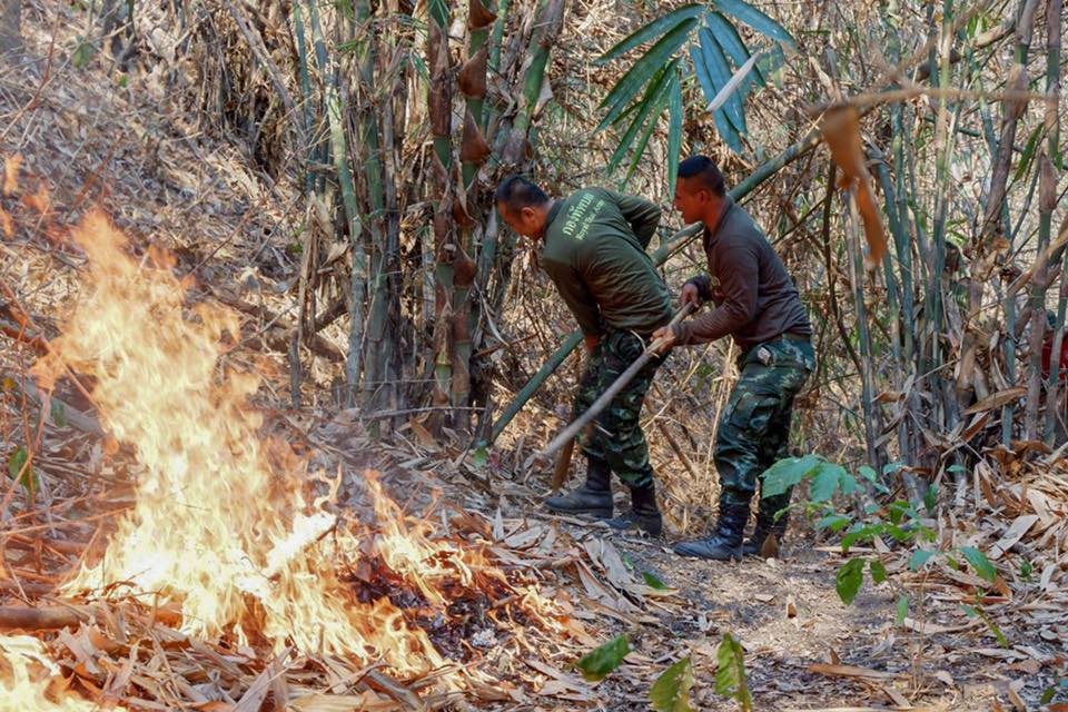 "สกัดไฟป่า...เขาปันโส จ.อุทัยธานี"