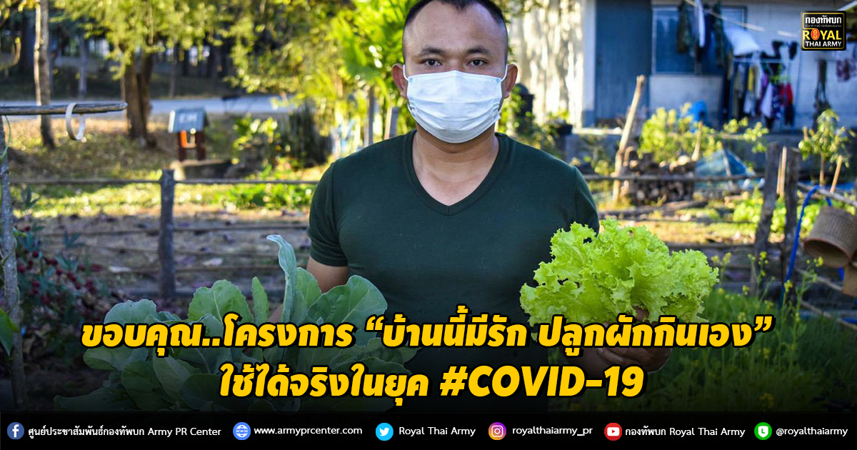 ขอบคุณ..โครงการ “บ้านนี้มีรัก ปลูกผักกินเอง” ใช้ได้จริงในยุค #COVID-19