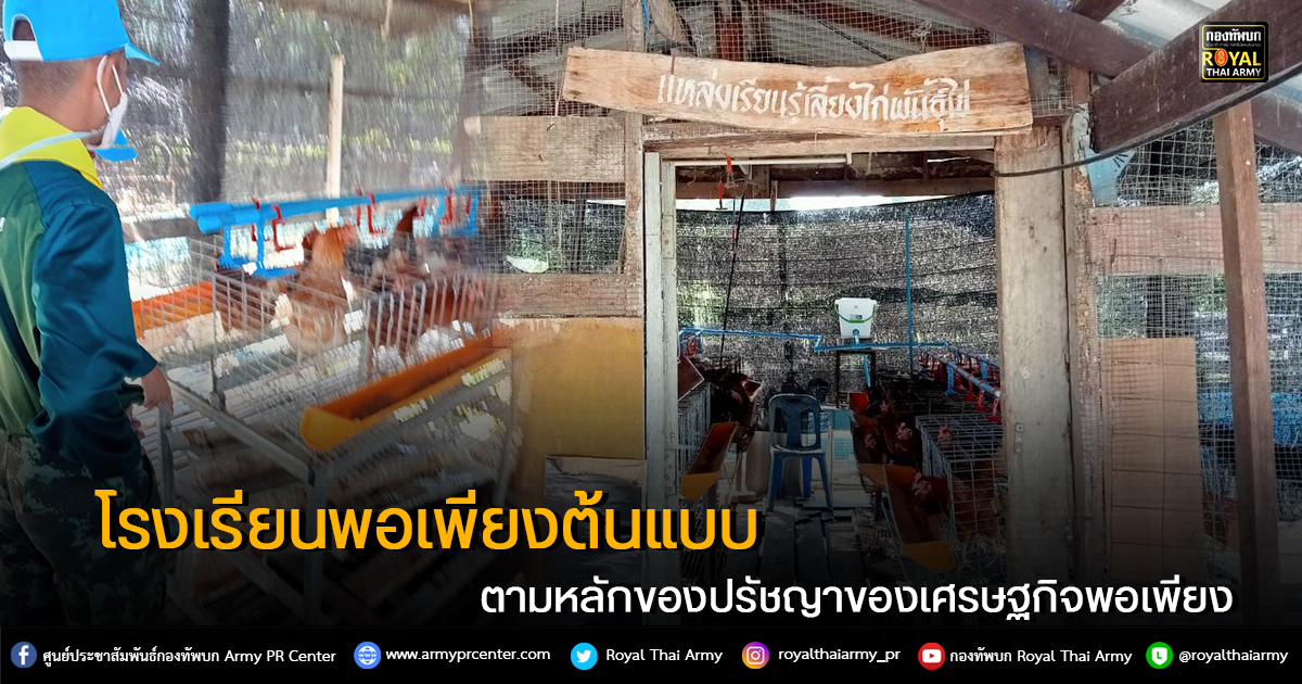 โรงเรียนพอเพียงต้นแบบ ตามหลักของปรัชญาของเศรษฐกิจพอเพียง